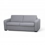 DYLAN - Canapé convertible système couchage express 3 places en tissu - Gris clair