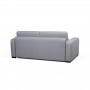 DYLAN - Canapé convertible système couchage express 3 places en tissu - Gris clair