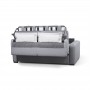 DYLAN - Canapé convertible système couchage express 3 places en tissu - Gris clair