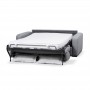 DYLAN - Canapé convertible système couchage express 3 places en tissu - Gris clair