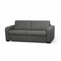 DYLAN - Canapé convertible système couchage express 3 places en tissu - Gris foncé