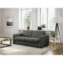 DYLAN - Canapé convertible système couchage express 3 places en tissu - Gris foncé