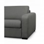 DYLAN - Canapé convertible système couchage express 3 places en tissu - Gris foncé