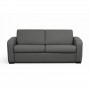 DYLAN - Canapé convertible système couchage express 3 places en tissu - Gris foncé