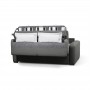 DYLAN - Canapé convertible système couchage express 3 places en tissu - Gris foncé