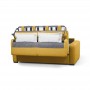 DYLAN - Canapé convertible système couchage express 3 places en tissu - Jaune