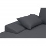 NOAH - Canapé d'angle  convertible en tissu avec coffre - Gris foncé