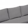 Canapé d'angle réversible convertible en tissu avec coffre de rangement - Gris clair