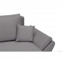 Canapé d'angle réversible convertible en tissu avec coffre de rangement - Gris clair