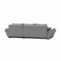 Canapé d'angle réversible convertible en tissu avec coffre de rangement - Gris clair