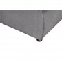 Canapé d'angle réversible convertible en tissu avec coffre de rangement - Gris clair