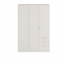 Armoire 3 portes + 3 tiroirs L121 x H180 cm - Blanc