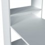 Bureau réversible avec étagère de rangement L120 cm - Blanc/chêne