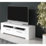 Meuble TV avec 2 portes et 2 niches de rangement L120 cm