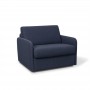 DAN - Fauteuil couchage rapide 70x190 en tissu - Bleu foncé