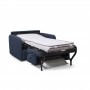 DAN - Fauteuil couchage rapide 70x190 en tissu - Bleu foncé