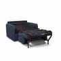 DAN - Fauteuil couchage rapide 70x190 en tissu - Bleu foncé