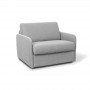 DAN - Fauteuil couchage rapide 70x190 en tissu - Gris clair