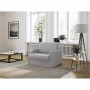 DAN - Fauteuil couchage rapide 70x190 en tissu - Gris clair