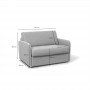 DAN - Fauteuil couchage rapide 100x190 en tissu - Beige