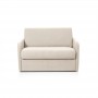 DAN - Fauteuil couchage rapide 100x190 en tissu - Beige