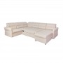 Canapé panoramique modulable convertible avec coffre en tissu - Beige