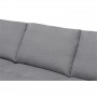 Canapé d'angle panoramique convertible avec coffre en tissu - Gris clair