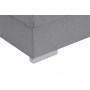 Canapé d'angle panoramique convertible avec coffre en tissu - Gris clair