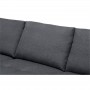 Canapé d'angle panoramique convertible avec coffre en tissu - Gris foncé