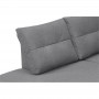 OKTAV-U - Canapé d'angle panoramique scandinave convertible en tissu - Gris clair