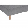 OKTAV-U - Canapé d'angle panoramique scandinave convertible en tissu - Gris clair