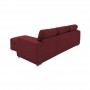 Canapé d'angle convertible réversible avec coffre en tissu - Bordeaux