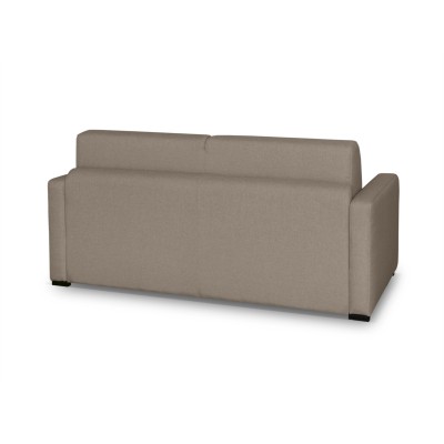 DYLAN PREMIUM - Canapé convertible système couchage express matelas 17cm 3 places en tissu - Bleu canard