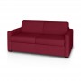 DYLAN PREMIUM - Canapé convertible système couchage express matelas 17cm 3 places en tissu - Bordeaux