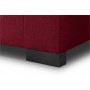 DYLAN PREMIUM - Canapé convertible système couchage express matelas 17cm 3 places en tissu - Bordeaux