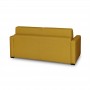 DYLAN PREMIUM - Canapé convertible système couchage express matelas 17cm 3 places en tissu - Jaune