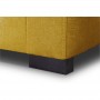 DYLAN PREMIUM - Canapé convertible système couchage express matelas 17cm 3 places en tissu - Jaune