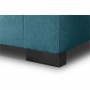 DYLAN PREMIUM - Canapé convertible système couchage express matelas 17cm 3 places en tissu - Bleu canard