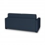 DYLAN PREMIUM - Canapé convertible système couchage express matelas 17cm 3 places en tissu - Bleu foncé