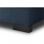 DYLAN PREMIUM - Canapé convertible système couchage express matelas 17cm 3 places en tissu - Bleu foncé