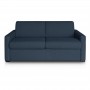 DYLAN PREMIUM - Canapé convertible système couchage express matelas 17cm 3 places en tissu - Bleu foncé