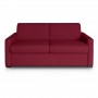 DYLAN PREMIUM - Canapé convertible système couchage express matelas 17cm 3 places en tissu - Bordeaux