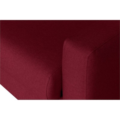 DYLAN PREMIUM - Canapé convertible système couchage express matelas 17cm 3 places en tissu - Bordeaux