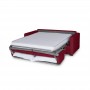 DYLAN PREMIUM - Canapé convertible système couchage express matelas 17cm 3 places en tissu - Bordeaux