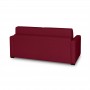 DYLAN PREMIUM - Canapé convertible système couchage express matelas 17cm 3 places en tissu - Bordeaux