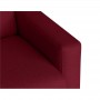 DYLAN PREMIUM - Canapé convertible système couchage express matelas 17cm 3 places en tissu - Bordeaux