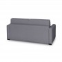 DYLAN PREMIUM - Canapé convertible système couchage express matelas 17cm 3 places en tissu - Gris clair