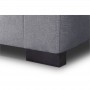 DYLAN PREMIUM - Canapé convertible système couchage express matelas 17cm 3 places en tissu - Gris clair