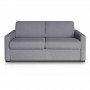 DYLAN PREMIUM - Canapé convertible système couchage express matelas 17cm 3 places en tissu - Gris clair