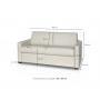 DYLAN PREMIUM - Canapé convertible système couchage express matelas 17cm 3 places en cuir - Beige